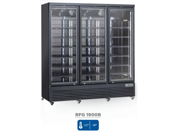 Armadio refrigerato nero negativo mod. RFG 1900B. -18°/-22°C.